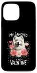 Coque pour iPhone 13 Pro Max Roses Flowers Valentine's Day Samoyed Dog Sammies