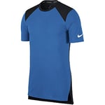 Nike Breathe Elite Men's Short-Sleeved Basketball Top, Mens, T-Shirt, 891682, Signal Blue/Black/White, FR : 2XL (Taille Fabricant : XXL)