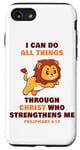 Coque pour iPhone SE (2020) / 7 / 8 I Can Do All Things Through Christ – Philippians 4:13 Lion