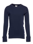 Top Merino Wool Solid Outerwear Base Layers Baselayer Tops Blue Lindex