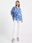 French Connection Bailee Delphine Popover Shirt, Blue Depths