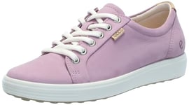 ECCO Women's Soft 7 Sneaker, Lavender Mist Nubuck, 5 UK