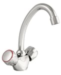 ROBINET  MELANGEUR LAVABO CHROME TERNI TETES CERAMIQUES DIAMETRE 215 MM