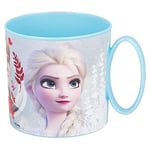 ALMACENESADAN 3120 Tasse La Reine des Neiges II Blue Forest ; Capacité 265 ml ; Produit réutilisable ; passe au micro-ondes ; sans BPA