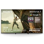 Sony BRAVIA 7 QLED (XR l Mini LED), K75XR70, 75 Inch 4K HDR Google Smart TV (2024) | Gaming Features for PlayStation 5, IMAX Enhanced, Dolby Vision Atmos, Chromecast, AirPlay, 120Hz, 5 Year Warranty