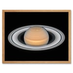 Hubble Space Telescope Image Saturn Opposition 2018 Portrait Of Opulent Ring World Solar System Gas Giant Planet Art Print Framed Poster Wall Decor