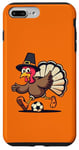 iPhone 7 Plus/8 Plus Funny Thanksgiving turkey Playing soccer ball Men Boys Kids Case