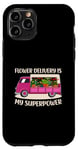 Coque pour iPhone 11 Pro Flower Delivery Fleuriste Camion Amoureux Rose Super Driver Maman