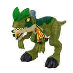 Fisher-Price Jouet dinosaure Imaginext Jurassic World Dilophosaurus, figurine de plus de 40 cm avec effets lumineux et sonores, pour les enfants à partir de 3 ans, HVY16