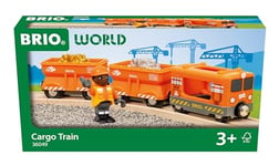 BRIO World Cargo Train for Kids Age 3 Years Up - Wooden Railway Sets and Accessories