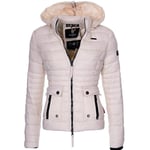 EIJFKNC Manteau Femme Coton Paddedd Léger Chaud Pardessus Manteau Casual Solide Veste Femmes Parkas Survêtement, Blanc, XXXL