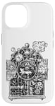 Coque pour iPhone 14 Steampunk Dessin Hickory Dock Souris de course à pied