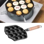 14 Holes Takoyaki Pan Nonstick Cast Iron Octopus Meat Balls Mold Maker TP