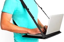 TopOffice Laptop Harness, Standing Desk, Mobile Walking Laptop Carrier, Adjustable Desk and Portable Laptop Stand, Hands Free Wearable Desk for Laptop (13") or Notebook