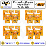 BIC 1 High Quality Shavers Disposable Razors 20 x 5 Pack