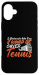 Coque pour iPhone 16 Plus Jeu d'amour pour joueur de badminton