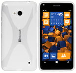 mumbi X-TPU Coque de protection pour Microsoft Lumia 640 TPU gel silicone transparent blanc