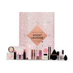 Revolution Beauty Calendrier de l'Avent 24 produits, boîte cadeau avec gloss, masques à lèvres, pinceaux et gel à sourcils, végétalien et sans cruauté