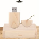 Oval Maple Wooden Shell USB 3.0 Flash Memory Drive Storage Stick With Box U GDS