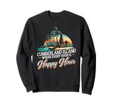 Cumberland Island Summer Vacation Beach Palm Tree Island Sweatshirt