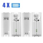 4X 2800mAh Rechargeable Battery For Nintendo Wii Remote Game Controller White