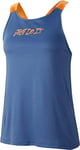 NIKE Women Tanktop Dri-Fit Elastika Just Do It Grx Women's Tanktop - Indigo Storm/Gloss Fuel Orange, M