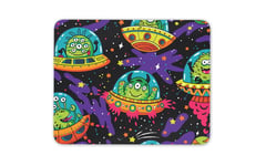 Funky UFO Aliens Mouse Mat Pad - Alien Kids Funny Monster Gift PC Computer #8355