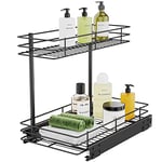 FANHAO Étagère Rangement Cuisine en métal, Étagère sous Évier Rack à 2 Niveaux pour Cuisine Salle de Bain,Rangement sous Évier - Noir