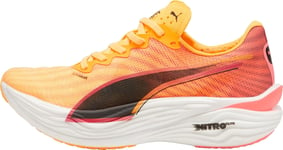 Puma Deviate Nitro Elite 3 Womens Running Shoes Orange Carbon Plated Trainers