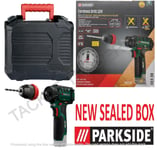 New Parkside 12V Lithium Cordless Drill Screwdriver LED Light Torque 28Nm +Case