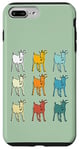 Coque pour iPhone 7 Plus/8 Plus Goat Lover Farm Animals Retro Glitch Goats