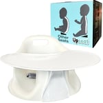 Upseat Baby Floor Seat Booster Chair for Sitting Up with Removable Tray for Meals and Playtime, Developed with Physiotherapists for Safe and Healthy Hip Development and Posture (Coconut)