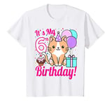 Youth Its My 6th Birthday Shirt Girl Kitty Cat theme Party (six) T-Shirt