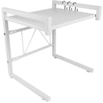 Hofuton Support Micro Onde, Étagère de Cuisine Extensible pour Four à Micro-Ondes Étagere Rangement Cuisine 65cm(Max) Meuble Cuisine pour Micro Onde