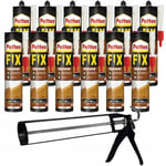 12x Pattex Fix Colle à bois 400g + pince squelette pour colle