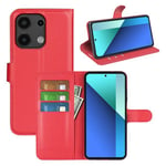 Xiaomi Redmi Note 13 4G      Pu Wallet Case    [Red]