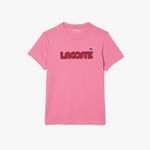 Lacoste T-shirt Sport coton Ultra Dry siglé Taille L Rose/bordeaux/rouge