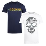 The Goonies Men's Skull Pack A T-Shirt, Multi, XX-Large (Pack of 2)