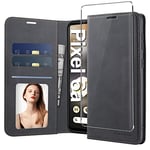 Neivi Coque pour Google Pixel 6A Housse en Premium Cuir,Magnétique Flip Béquille Portefeuille Emplacement Carte Fermoir Coque Pixel 6A Etui, Antichoc TPU Coque Google Pixel 6A (Noir)