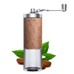 BOROMI Manual Coffee Grinder, Hand Coffee Grinders, Stainless Steel Small Household Coffee Hand Grinder with Wood Grain for Grinding Coffee Beans, Grains, Spices, Nuts, Tablets