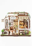 Quanquer DIY Maisons de poupées – Kit de Puzzles 3D Miniatures avec Meubles et lumière LED, Book Nook Animalerie Casse-tête en Bois 3D modèle Pet Shop,Cadeaux créatifs