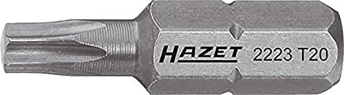 Hazet 2223-T9 Embout-tournevis hexagone massif 1/4'' torx intérieur Taille T 9 longueur 25 mm