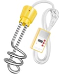 Missdong - Chauffe-eau électrique 3000W avec tension d'immersion, chauffe-eau de piscine, chauffe-eau portable, adapté aux bassins, seaux,Du temps et