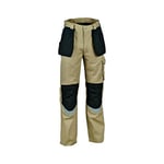 Cofra V015-0-00.E46 Bricklayer Pantalon, Taille 46, Beige/Noir