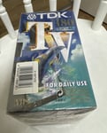 TDK VHS VIDEO CASSETTE TAPES 180 X 5 PACK NEW AND SEALED