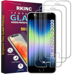 RKINC Verre Trempé [Lot de 3] pour iPhone SE 3 2022/ SE 2 2020, iPhone 7 / iPhone 8, Film Protection écran, Dureté 9H 0,33 mm HD Glass [Garantie à vie][sans Bulles d'air][Résistant aux rayures]