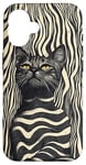 Coque pour iPhone 16 Chat noir mignon smoking esthétique