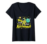 Womens Space and Rocket Science for Kids Fun STEM Space Exploration V-Neck T-Shirt