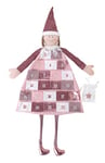 Rayher 46455258 calendrier de l’avent XXL, en forme de lutin de Noel, à suspendre, en tissu de couleur rose, à garnir soi-même, réutilisable chaque année, 118 x 53 cm, calendrier pour fille