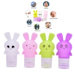 1pc Cartoon Rabbit Bottle Storage Portable Travel Refillable Emp Green